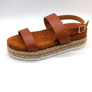 Jessica Carlyle Shoes Womens Thea-04L Beige 6 Espadrille Sandals Buckle NEW